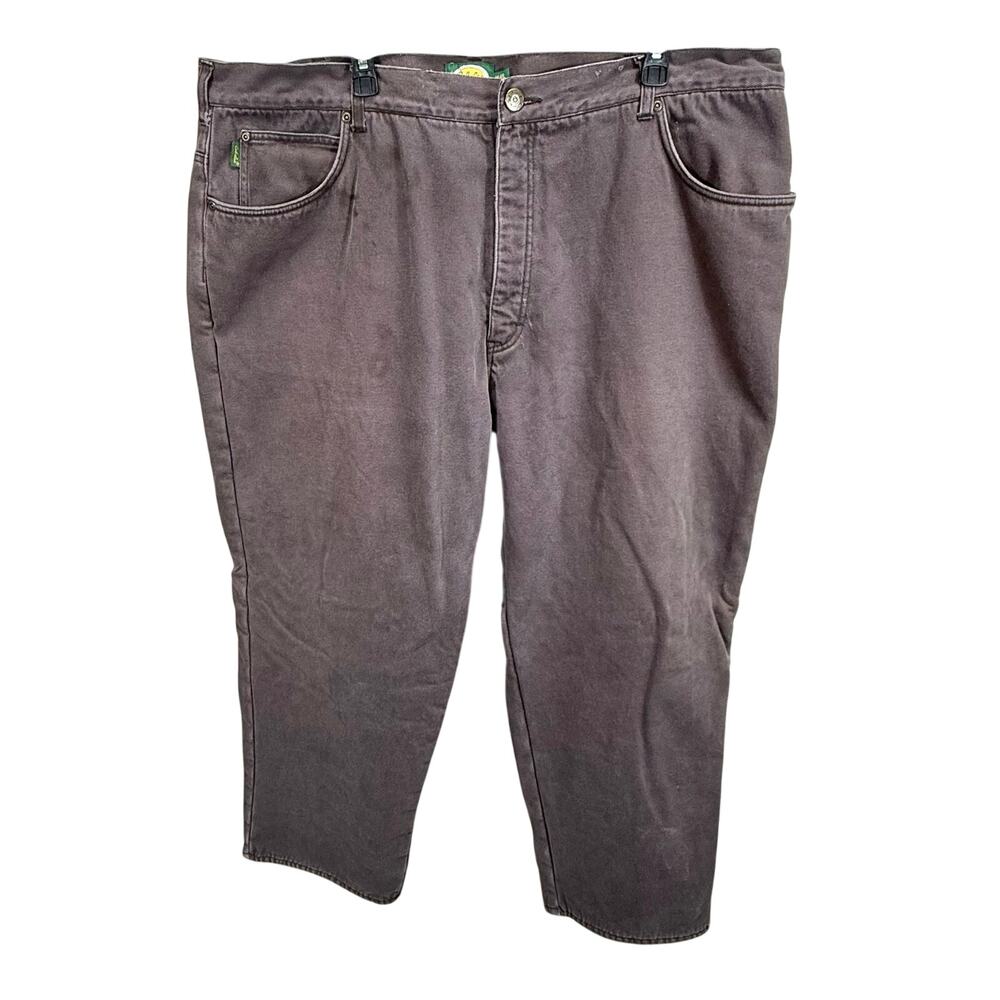Vtg Cabelas Brown Jeans Mens 46x30 Insulated Denim Pants